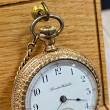 1897 HAMILTON Pocket Watch 18s Openface Grade 930 16 Jewels Gold Filled Case with Chain & Fob