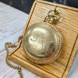 1897 HAMILTON Pocket Watch 18s Openface Grade 930 16 Jewels Gold Filled Case with Chain & Fob