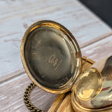 1897 HAMILTON Pocket Watch 18s Openface Grade 930 16 Jewels Gold Filled Case with Chain & Fob