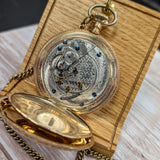 1897 HAMILTON Pocket Watch 18s Openface Grade 930 16 Jewels Gold Filled Case with Chain & Fob