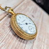 1897 HAMILTON Pocket Watch 18s Openface Grade 930 16 Jewels Gold Filled Case with Chain & Fob