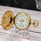 1903 Lady Waltham Dress Pocket Watch 14K Gold Hunter Case 0s 16 Jewels