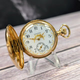 1903 Lady Waltham Dress Pocket Watch 14K Gold Hunter Case 0s 16 Jewels