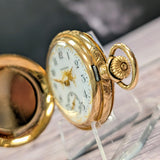 1903 Lady Waltham Dress Pocket Watch 14K Gold Hunter Case 0s 16 Jewels
