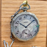 1925 Elgin Dress Pocket Watch – Grade 345 12s 17 Jewels Dodecagonal Case W/Chain