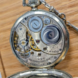 1925 Elgin Dress Pocket Watch – Grade 345 12s 17 Jewels Dodecagonal Case W/Chain