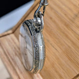 1925 Elgin Dress Pocket Watch – Grade 345 12s 17 Jewels Dodecagonal Case W/Chain
