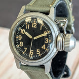 Circa 1942 Elgin UDT Diver Canteen WWII Watch Military U.S.N. Wristwatch