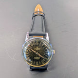Vintage Alpha 24-Hour Dial Military Watch 17 Jewels 33mm FHF 28 Swiss Wristwatch