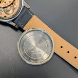 Vintage Alpha 24-Hour Dial Military Watch 17 Jewels 33mm FHF 28 Swiss Wristwatch