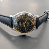 Vintage Alpha 24-Hour Dial Military Watch 17 Jewels 33mm FHF 28 Swiss Wristwatch