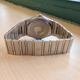 1995 Omega Constellation Watch 34mm ALL Two-Tone Gold & S.S. Date Wristwatch