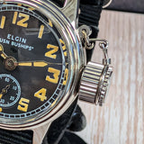 1950 Elgin USN Buships Diver Canteen-Style Watch Grade 554 15 Jewels Military-Style Wristwatch UDT 5