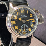 1950 Elgin USN Buships Diver Canteen-Style Watch Grade 554 15 Jewels Military-Style Wristwatch UDT 5