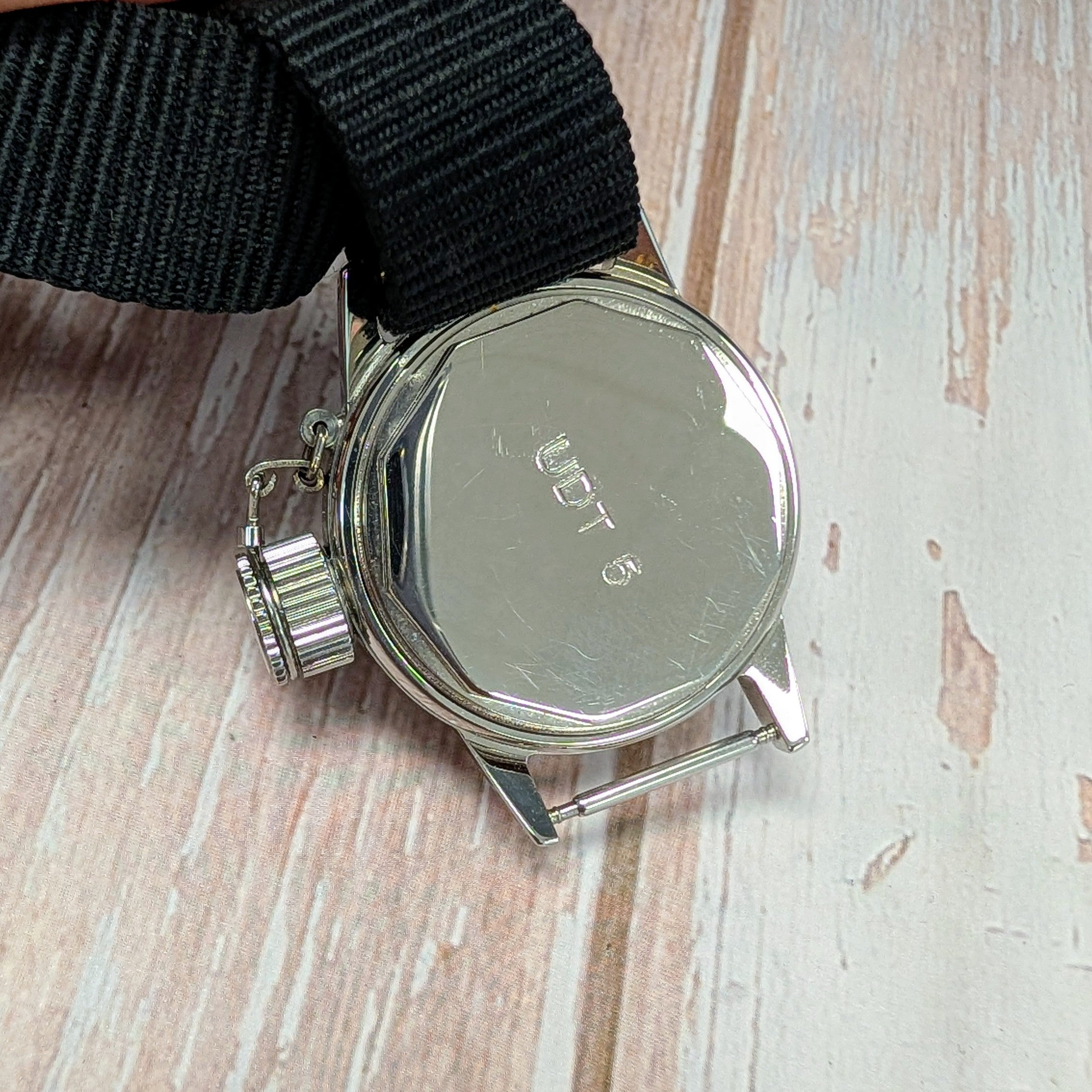 1950 Elgin USN Buships Diver Canteen-Style Watch Grade 554 15 Jewels Military-Style Wristwatch UDT 5
