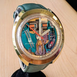 1974 Bulova Accutron Spaceview Watch Oval Case Tuning Fork Wristwatch Vintage