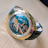 1974 Bulova Accutron Spaceview Watch Oval Case Tuning Fork Wristwatch Vintage