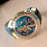 1974 Bulova Accutron Spaceview Watch Oval Case Tuning Fork Wristwatch Vintage