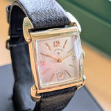 1950 Lord Elgin Watch Tank Case Grade 626 21 Jewels 14K GF Flexible Lugs 4625