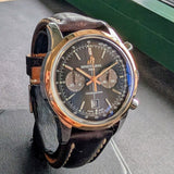 Breitling Transocean Chronograph 38 Watch U41310 Two-Tone Automatic Wristwatch