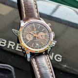 Breitling Transocean Chronograph 38 Watch U41310 Two-Tone Automatic Wristwatch