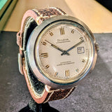 Bulova 1968 Oceanographer "E" Automatic Watch 38mm Super Waterproof Swiss Made