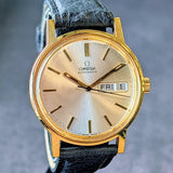 1975 Omega Automatic Calendar Watch 166.0117 Cal. 1020 17 Jewels 35mm Wristwatch