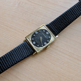 Vintage LONGINES Watch 3007-528 Tuxedo Diamond Dial Cal. 528 10K FG Cushion Case and Mesh Band - ALL Original