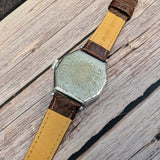 Waltham Art Deco Men’s Manual Wind Watch Engraved Silver-Tone Tonneau 21 Jewels