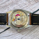 1966 Rolex Datejust 36 Watch 1603 Silver Dial Engine-Turned Bezel Wristwatch