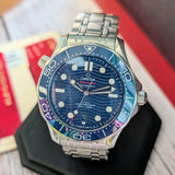 Omega Seamaster Professional Diver 300M Watch 42mm Blue Dial & Bezel ALL S.S. - Full Set