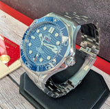 Omega Seamaster Professional Diver 300M Watch 42mm Blue Dial & Bezel ALL S.S. - Full Set