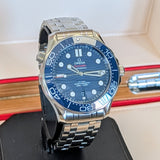 Omega Seamaster Professional Diver 300M Watch 42mm Blue Dial & Bezel ALL S.S. - Full Set