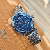 Omega Seamaster Professional Diver 300M Watch 42mm Blue Dial & Bezel ALL S.S. - Full Set