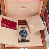 Omega Seamaster Professional Diver 300M Watch 42mm Blue Dial & Bezel ALL S.S. - Full Set