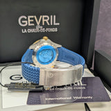 Gevril Hudson Yards Automatic Watch 48803R 43mm Blue Dial 2-Tone S.S. & Rubber Strap - ALL Original 2-Box & Papers