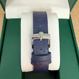 Rolex Oysterdate Manual-Wind Watch – Blue Leather Strap & Buckle