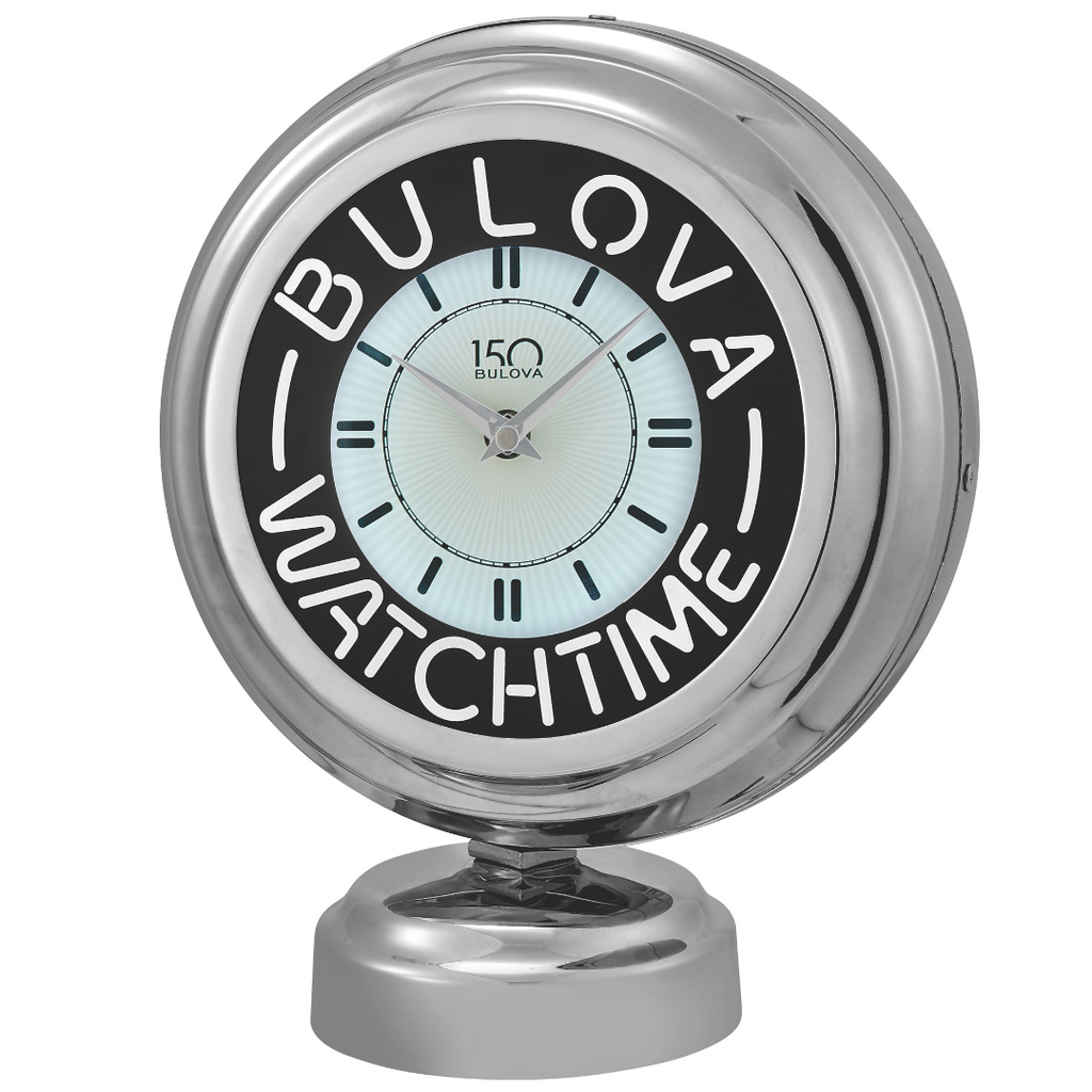 Bulova Watch Time II Neon Table Clock B1939 – Retro Style, Modern Glow ...