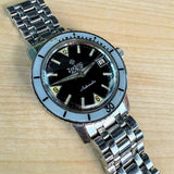 Vintage Stainless steel Zodiac watch Bakelite bezel