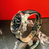 Baume & Mercier Capeland Watch 65687 Auto Chrono Black Dial 42mm SS Wristwatch – Original Strap