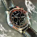 Baume & Mercier Capeland Watch 65687 Auto Chrono Black Dial 42mm SS Wristwatch – Original Strap