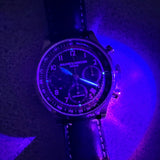 Baume & Mercier Capeland Watch 65687 Auto Chrono Black Dial 42mm SS Wristwatch – Original Strap