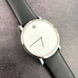 Movado Museum Automatic Watch 84F41891 42mm White Dial Wristwatch 2-Box & Papers