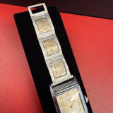 Elgin Art Deco Tank Watch 1930s Vintage Tank Dial Aztec Revival Bracelet