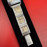 Elgin Art Deco Tank Watch 1930s Vintage Tank Dial Aztec Revival Bracelet