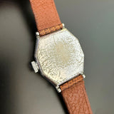 Waltham Art Deco Men’s Manual Wind Watch Engraved Silver-Tone Tonneau 21 Jewels