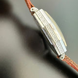 Waltham Art Deco Men’s Manual Wind Watch Engraved Silver-Tone Tonneau 21 Jewels