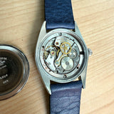 1969 Rolex Oysterdate Precision Watch 6694 Blue Dial 34mm Stainless Steel