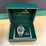 1966 Rolex Datejust 1601 36mm Black Dial Two-Tone Case and Bracelet