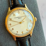 1942 Vacheron & Constantin Patrimony Watch Fancy Engraved Bezel 18K 35mm Cal. V454